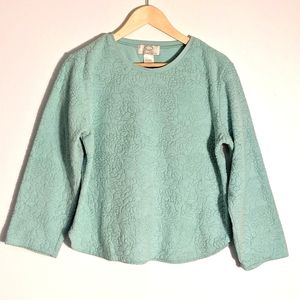 Oscar de la Renta Seafoam Green Pullover Sweater, M